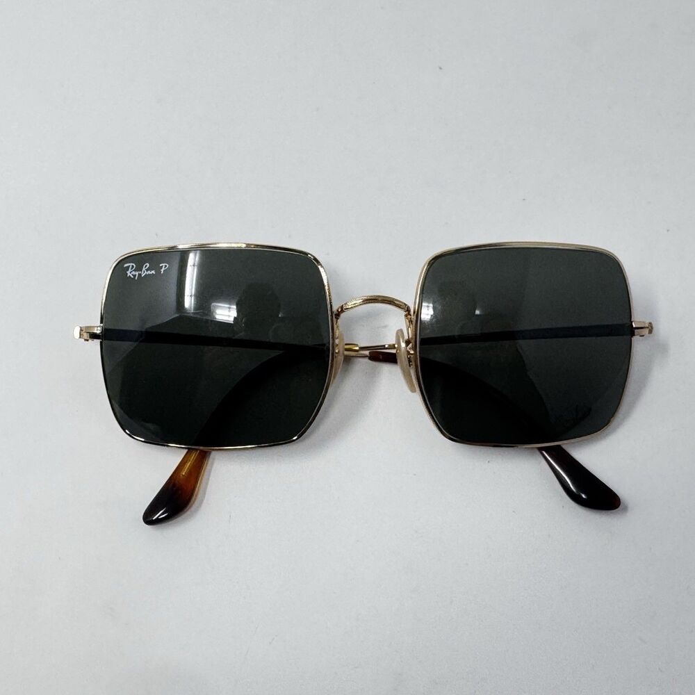Ray-Ban RB1971 Square 9147/51 Gold Polarized Sunglass Frames 54-19-145 - Picture 7 of 8